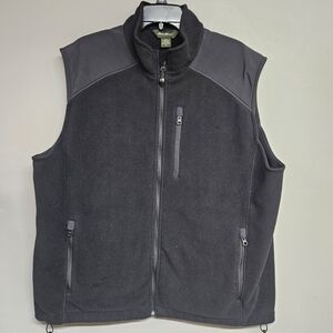 Eddie Bauer Men's Xl Black Fleece Vest